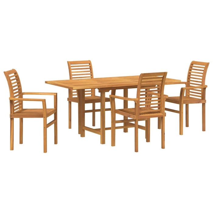 Set de masă pentru grădină 5 pcs Maro Lemn solid de tec WALTI