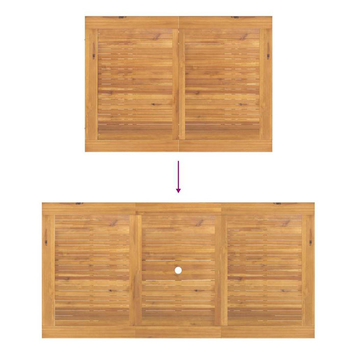 Set de masă pentru grădină 7 pcs Maro Lemn solid de tec WALTI