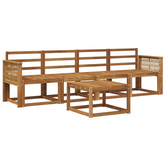 Set de canapele de exterior 5 pcs natural Lemn Solid de Acacia WALTI