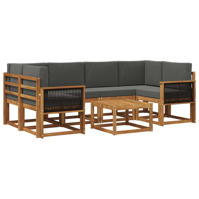 Set de canapele de exterior cu pernă 5 pcs Natural și Antracit WALTI