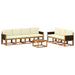 Set de canapele de exterior cu pernă 7 pcs Natural și Crem - WALTI WALTI