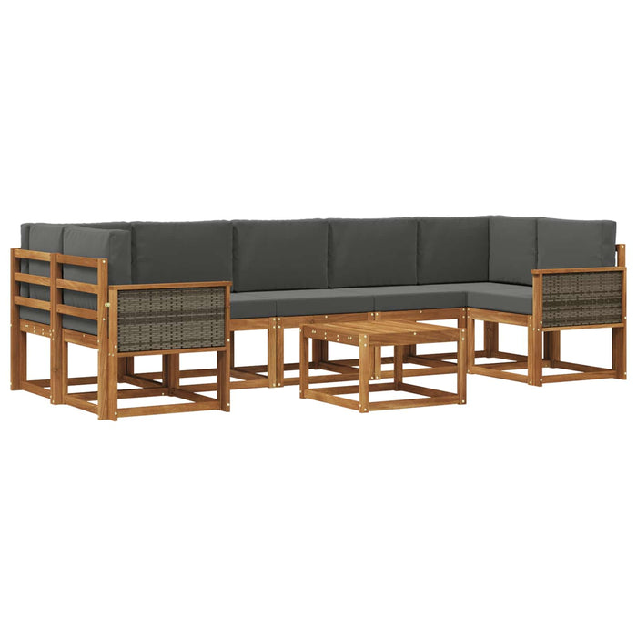Set de canapele de exterior cu pernă 6 pcs Natural și Antracit WALTI