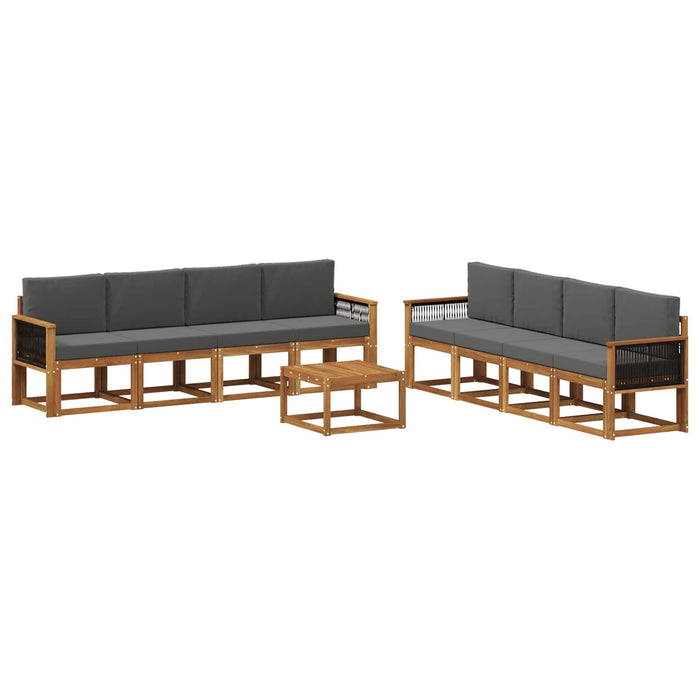 Set de canapele de exterior cu pernă 7 pcs Natural și Antracit WALTI