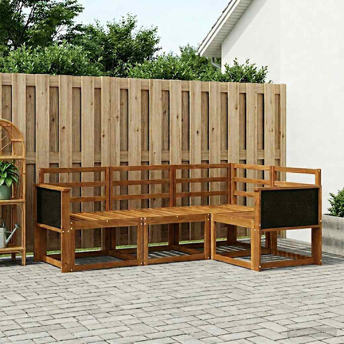 Set de canapele de exterior 4 pcs natural Lemn Solid de Acacia - WALTI WALTI