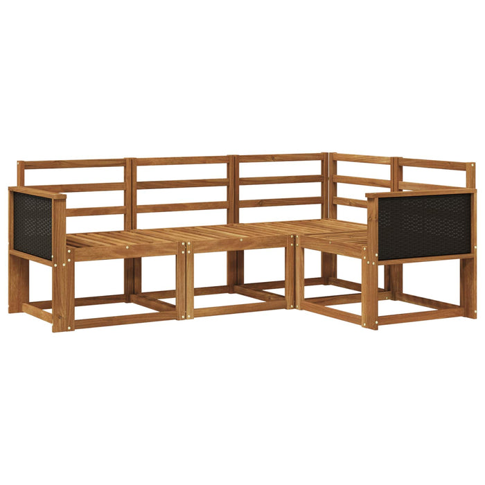 Set de canapele de exterior 4 pcs natural Lemn Solid de Acacia - WALTI WALTI