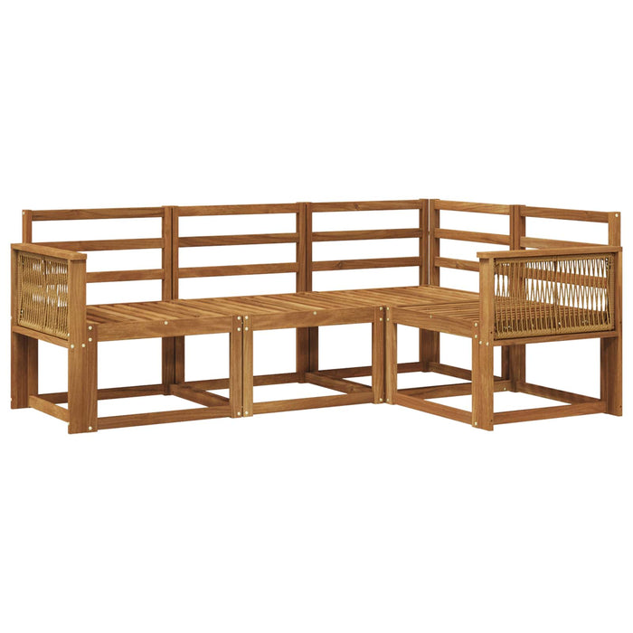 Set de canapele de exterior 4 pcs natural Lemn Solid de Acacia WALTI