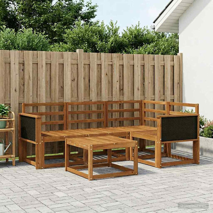 Set de canapele de exterior 5 pcs natural Lemn Solid de Acacia - WALTI WALTI