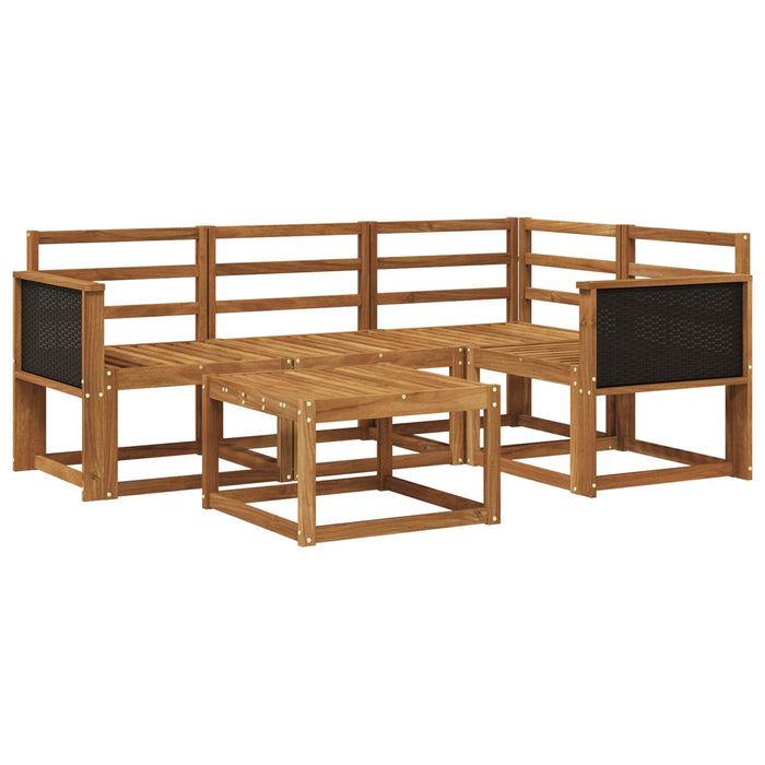 Set de canapele de exterior 5 pcs natural Lemn Solid de Acacia - WALTI WALTI