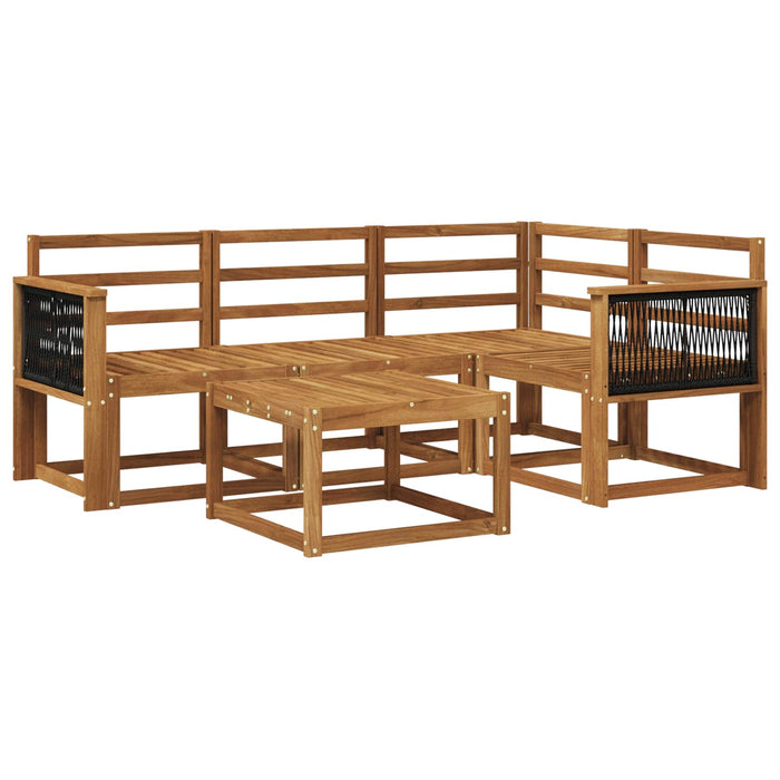 Set de canapele de exterior 5 pcs natural Lemn Solid de Acacia WALTI