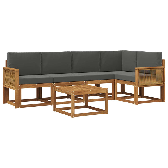 Set de canapele de exterior cu pernă 6 pcs Natural și Antracit WALTI