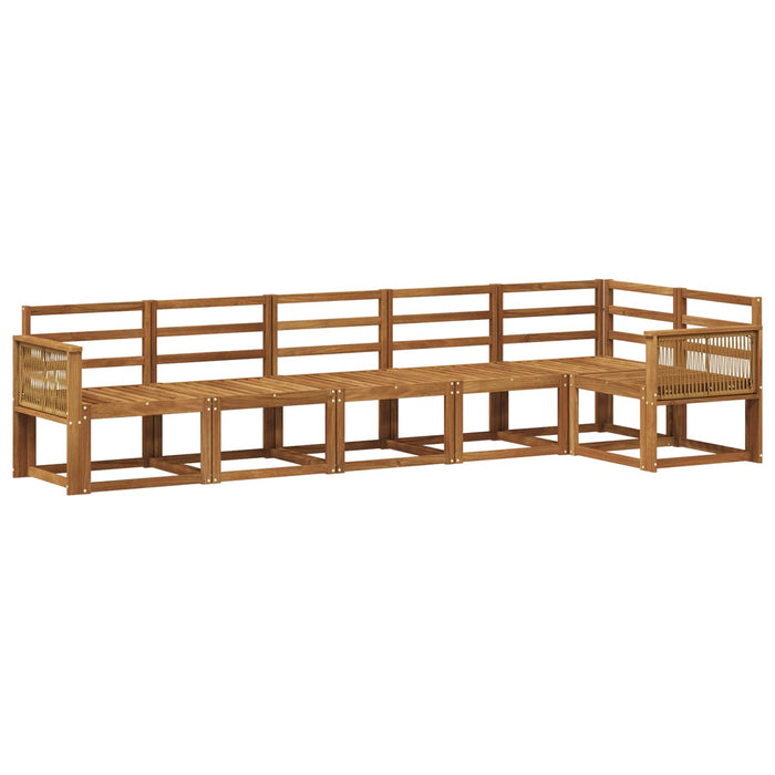 Set de canapele de exterior 6 pcs natural Lemn Solid de Acacia WALTI