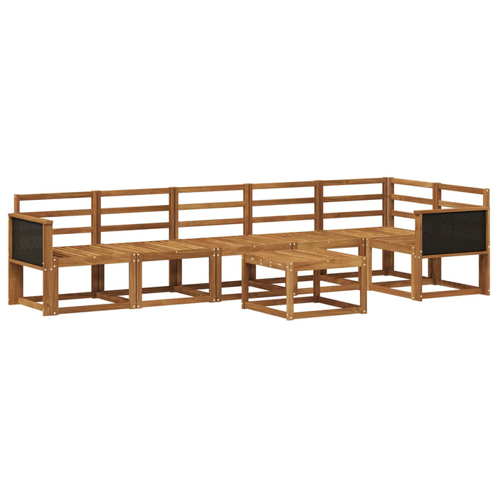 Set de canapele de exterior 7 pcs natural Lemn Solid de Acacia WALTI
