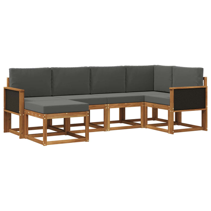 Set de canapele de exterior 6 pcs Natural și Antracit WALTI