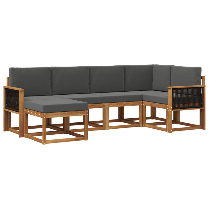 Set de canapele de exterior 6 pcs Natural și Antracit WALTI