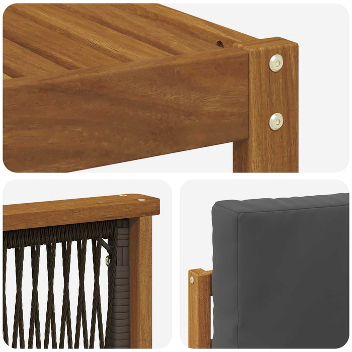 Set de canapele de exterior 6 pcs Natural și Antracit Poliester WALTI