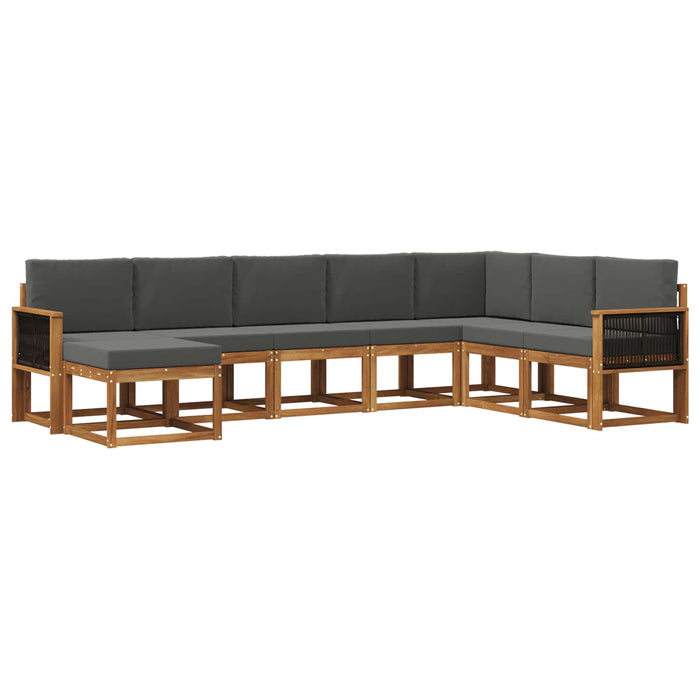 Set de canapele de exterior 8 pcs Natural și Antracit WALTI