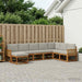 Set de canapele de exterior 8 pcs Natural și gri deschis - WALTI WALTI