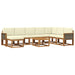 Set de canapele de exterior cu pernă 9 pcs Natural și Crem - WALTI WALTI