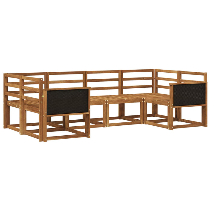Set de canapele de exterior 6 pcs natural Lemn Solid de Acacia WALTI