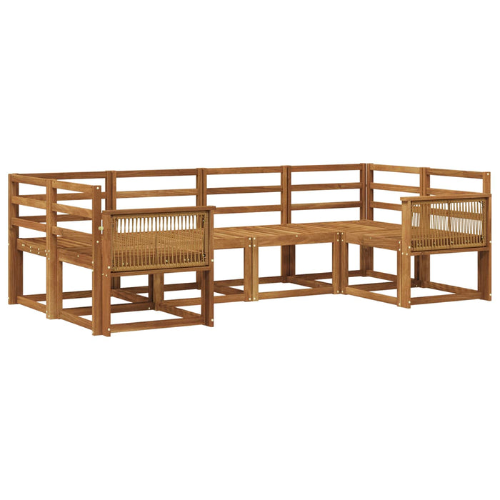 Set de canapele de exterior 6 pcs natural Lemn Solid de Acacia WALTI