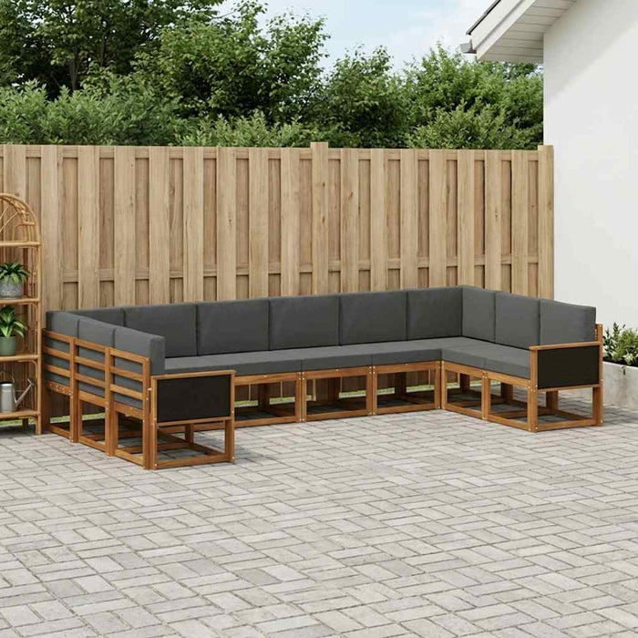 Set de canapele de exterior 10 pcs Natural și Antracit WALTI