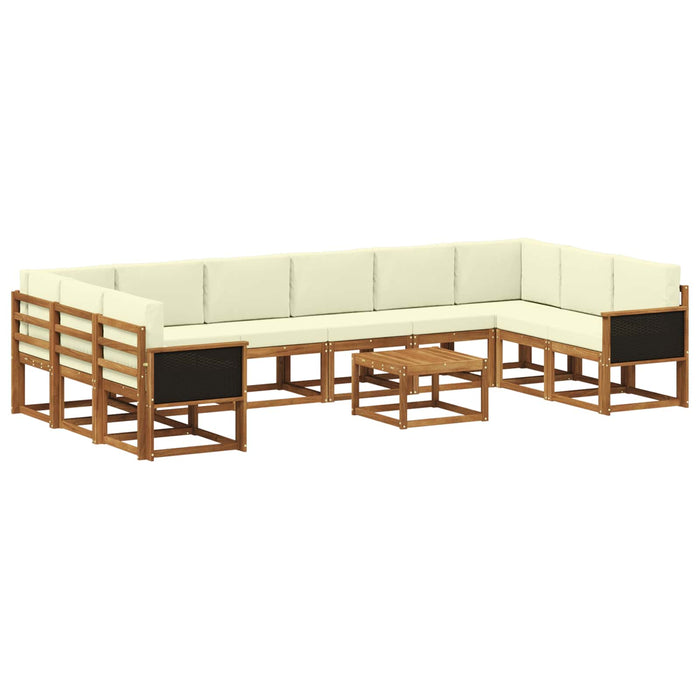 Set de canapele de exterior cu pernă 11 pcs Natural și Crem - WALTI WALTI