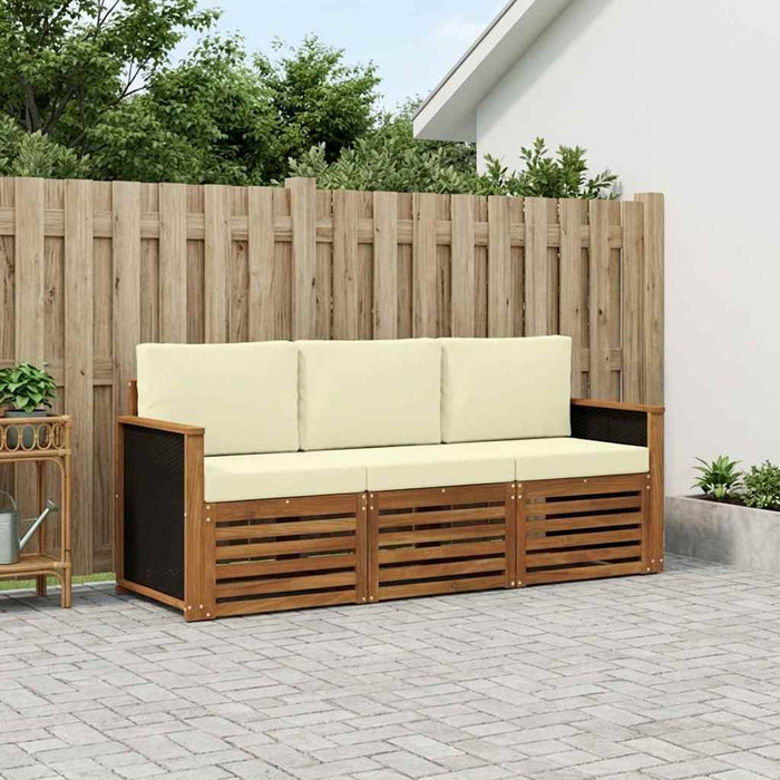 Seturi de canapele cu pernă 3 pcs Lemn Solid de Acacia WALTI