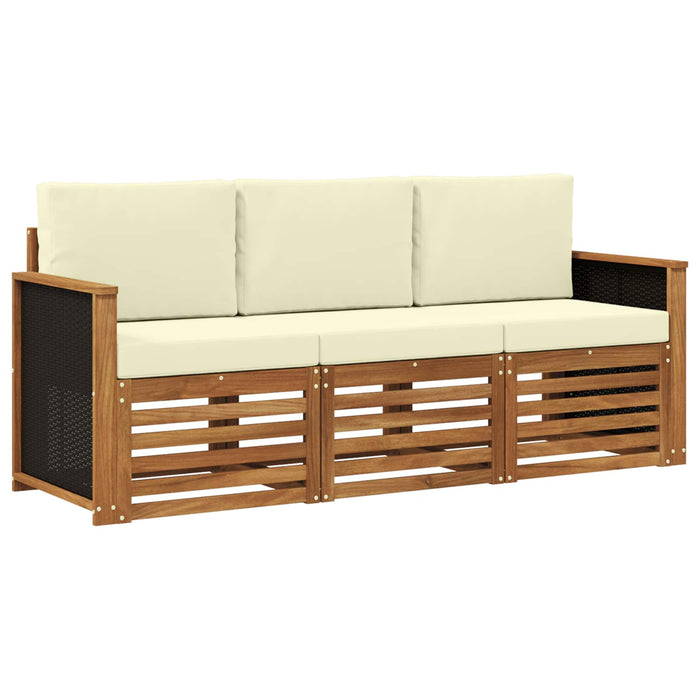 Seturi de canapele cu pernă 3 pcs Lemn Solid de Acacia WALTI