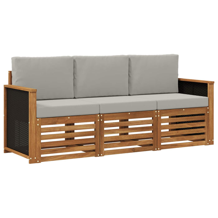 Seturi de canapele cu pernă 3 pcs Lemn Solid de Acacia WALTI