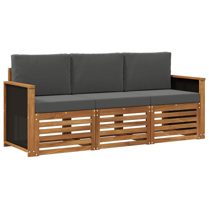 Seturi de canapele cu pernă 3 pcs Lemn Solid de Acacia WALTI