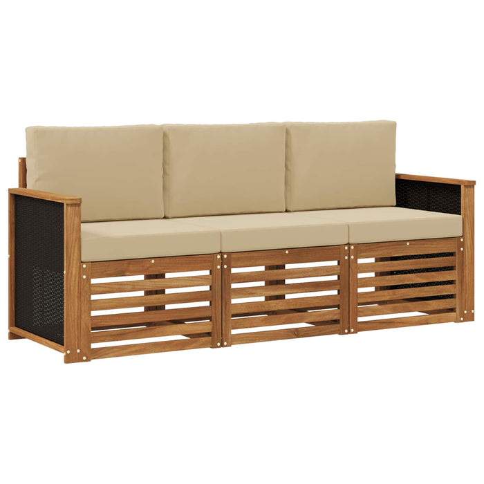 Seturi de canapele cu pernă 3 pcs Lemn Solid de Acacia WALTI