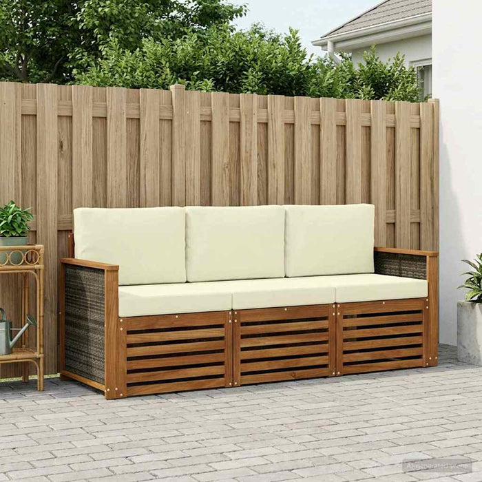 Seturi de canapele cu pernă 3 pcs Lemn Solid de Acacia WALTI