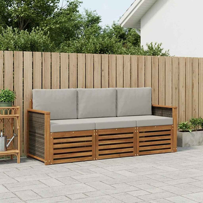 Seturi de canapele cu pernă 3 pcs Lemn Solid de Acacia WALTI