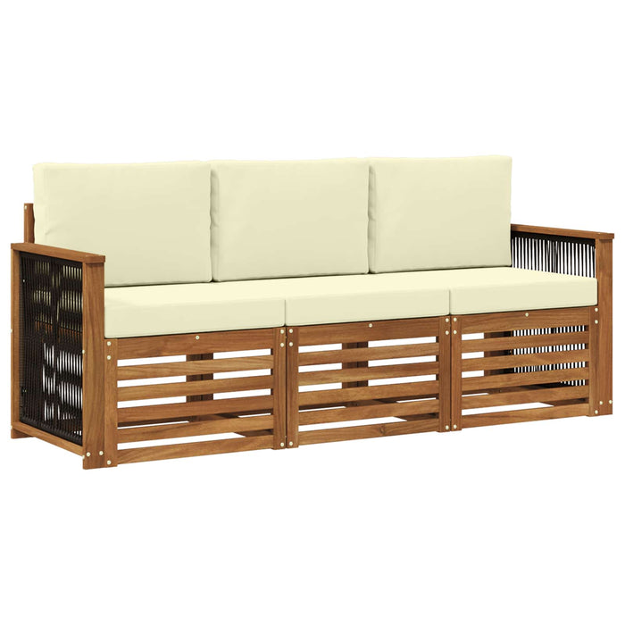 Seturi de canapele cu pernă 3 pcs Lemn Solid de Acacia WALTI