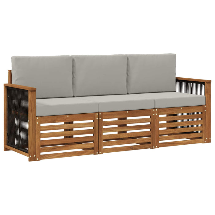Seturi de canapele cu pernă 3 pcs Lemn Solid de Acacia WALTI