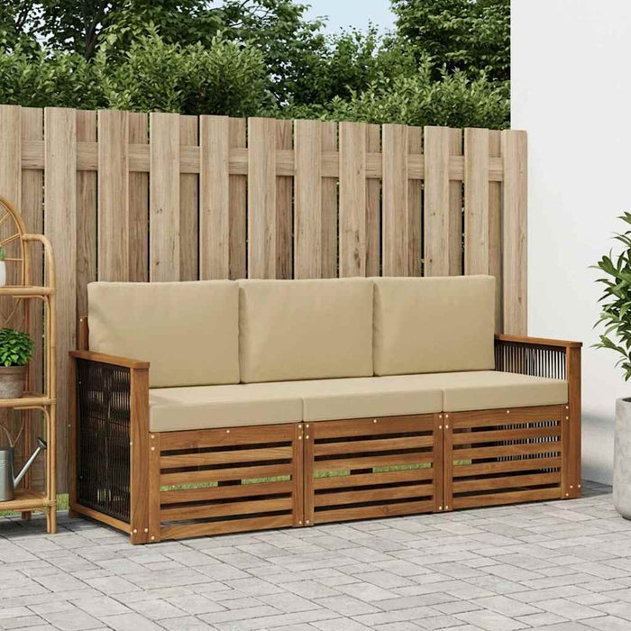 Seturi de canapele cu pernă 3 pcs Lemn Solid de Acacia WALTI