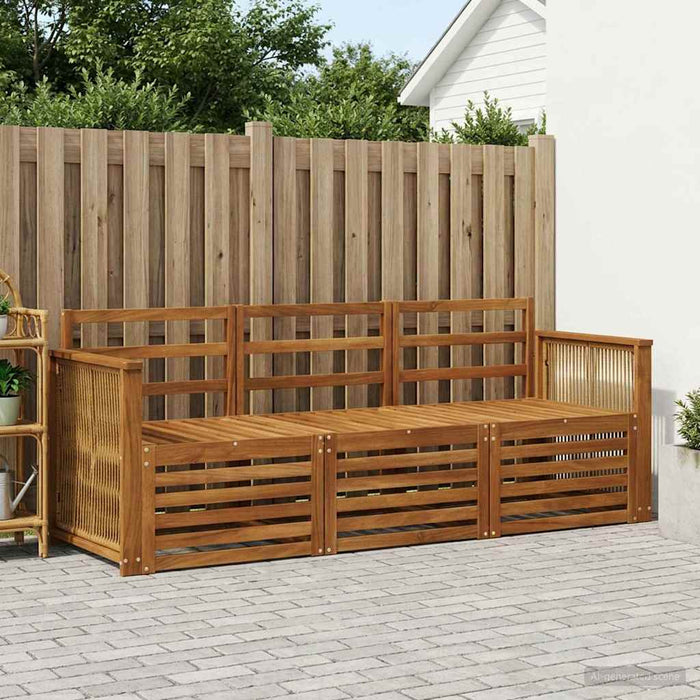 Seturi de canapele 3 pcs Lemn Solid de Acacia WALTI