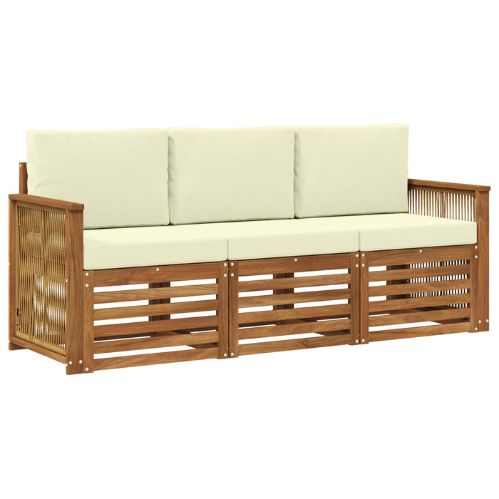 Seturi de canapele cu pernă 3 pcs Lemn Solid de Acacia WALTI