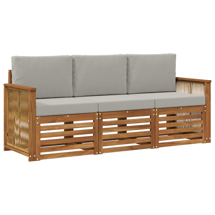 Seturi de canapele cu pernă 3 pcs Lemn Solid de Acacia WALTI