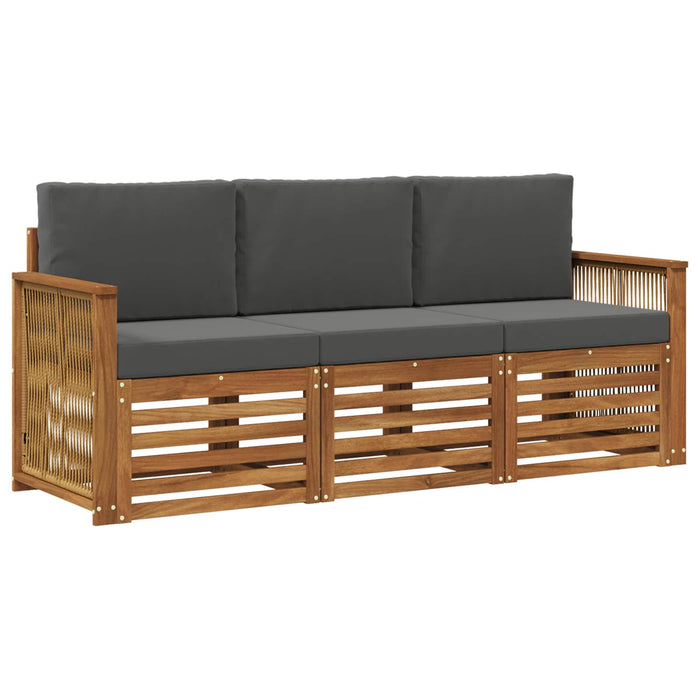 Seturi de canapele cu pernă 3 pcs Lemn Solid de Acacia WALTI