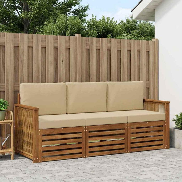 Seturi de canapele cu pernă 3 pcs Lemn Solid de Acacia WALTI