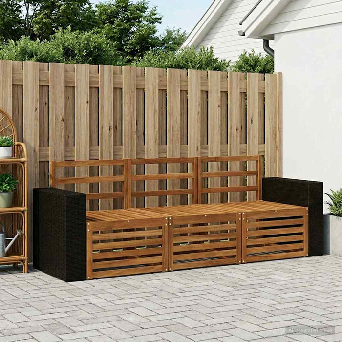 Seturi de canapele 3 pcs Lemn Solid de Acacia WALTI