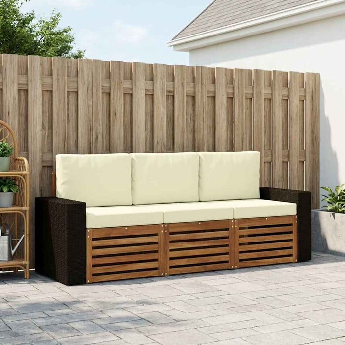 Seturi de canapele cu pernă 3 pcs Lemn Solid de Acacia WALTI