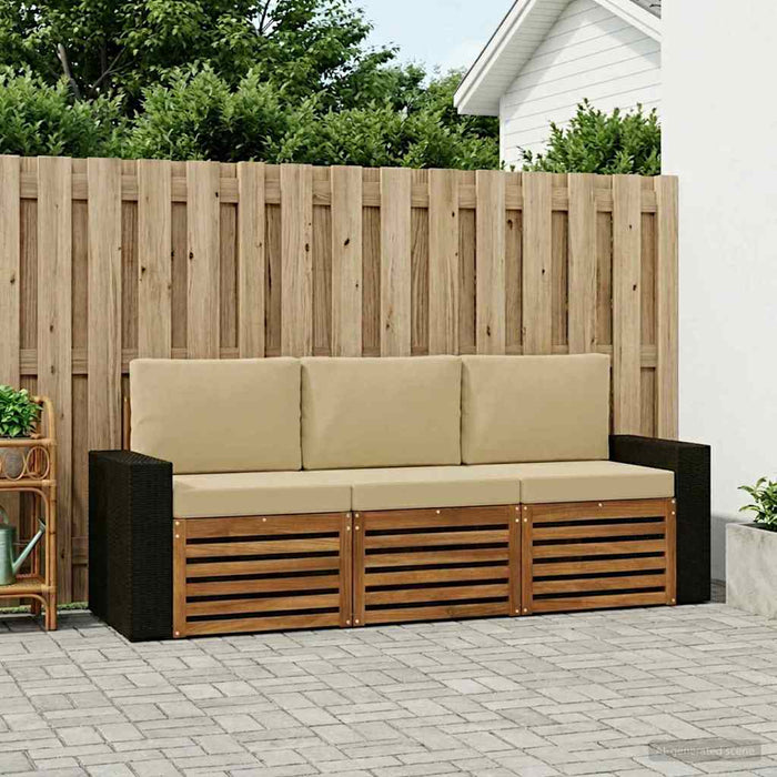 Seturi de canapele cu pernă 3 pcs Lemn Solid de Acacia WALTI