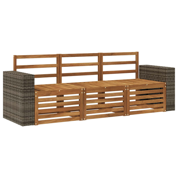 Seturi de canapele 3 pcs Lemn Solid de Acacia WALTI