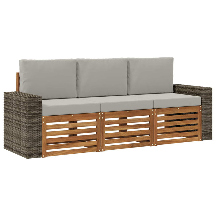 Seturi de canapele cu pernă 3 pcs Lemn Solid de Acacia WALTI