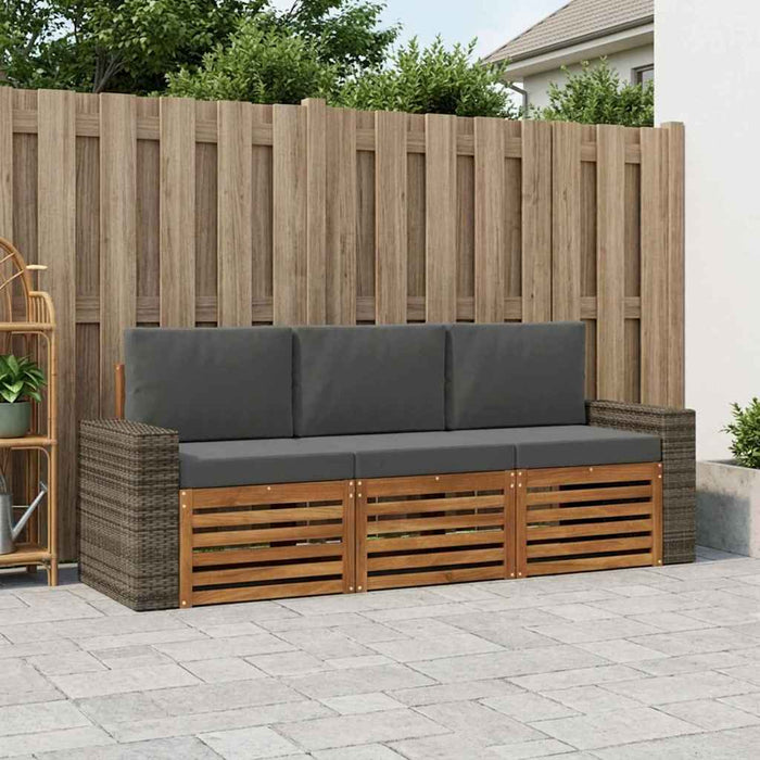 Seturi de canapele cu pernă 3 pcs Lemn Solid de Acacia WALTI