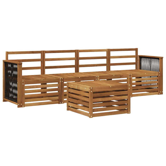 Set de canapele de exterior 5 pcs natural Lemn Solid de Acacia WALTI