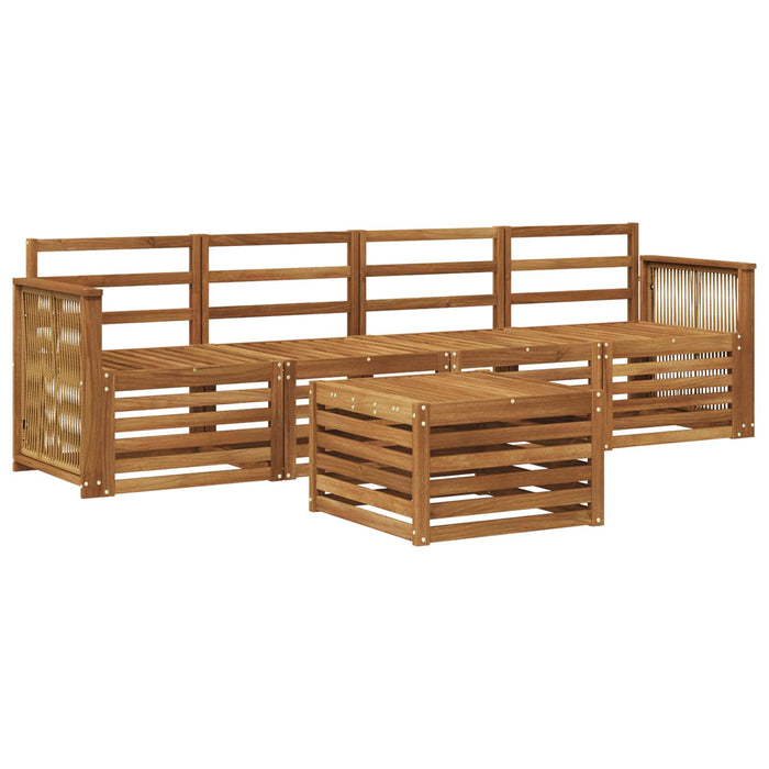 Set de canapele de exterior 5 pcs natural Lemn Solid de Acacia WALTI
