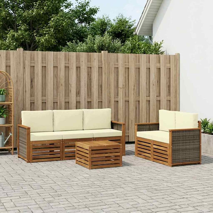 Seturi de canapele 6 pcs Lemn Solid de Acacia WALTI